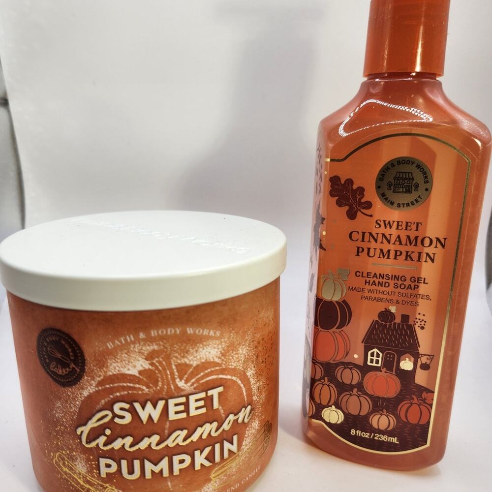 Bath & Body 3 wick candle/hand soap bundle